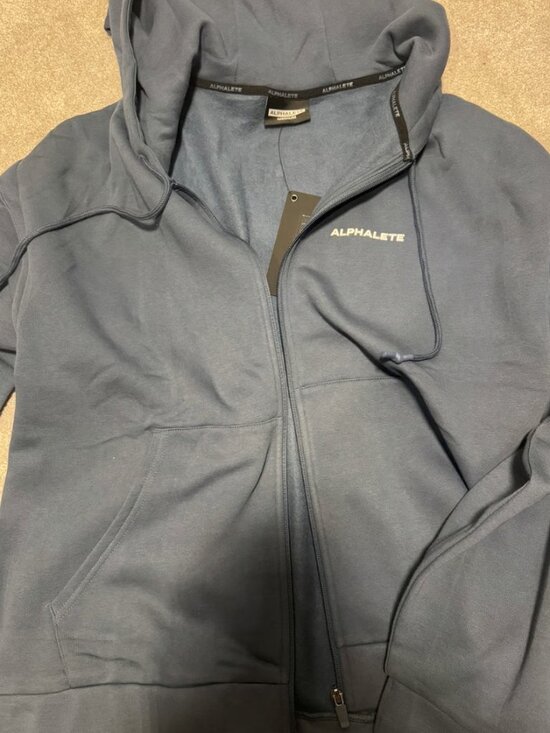 Alphalete Jackets & Blazers - Classic Full-Zip Jacket - Whale Blue Alphalete Athletics